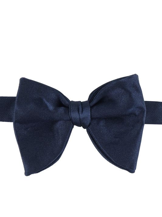 Midnight blue bow tie model GOCCIA already tied in satin silk