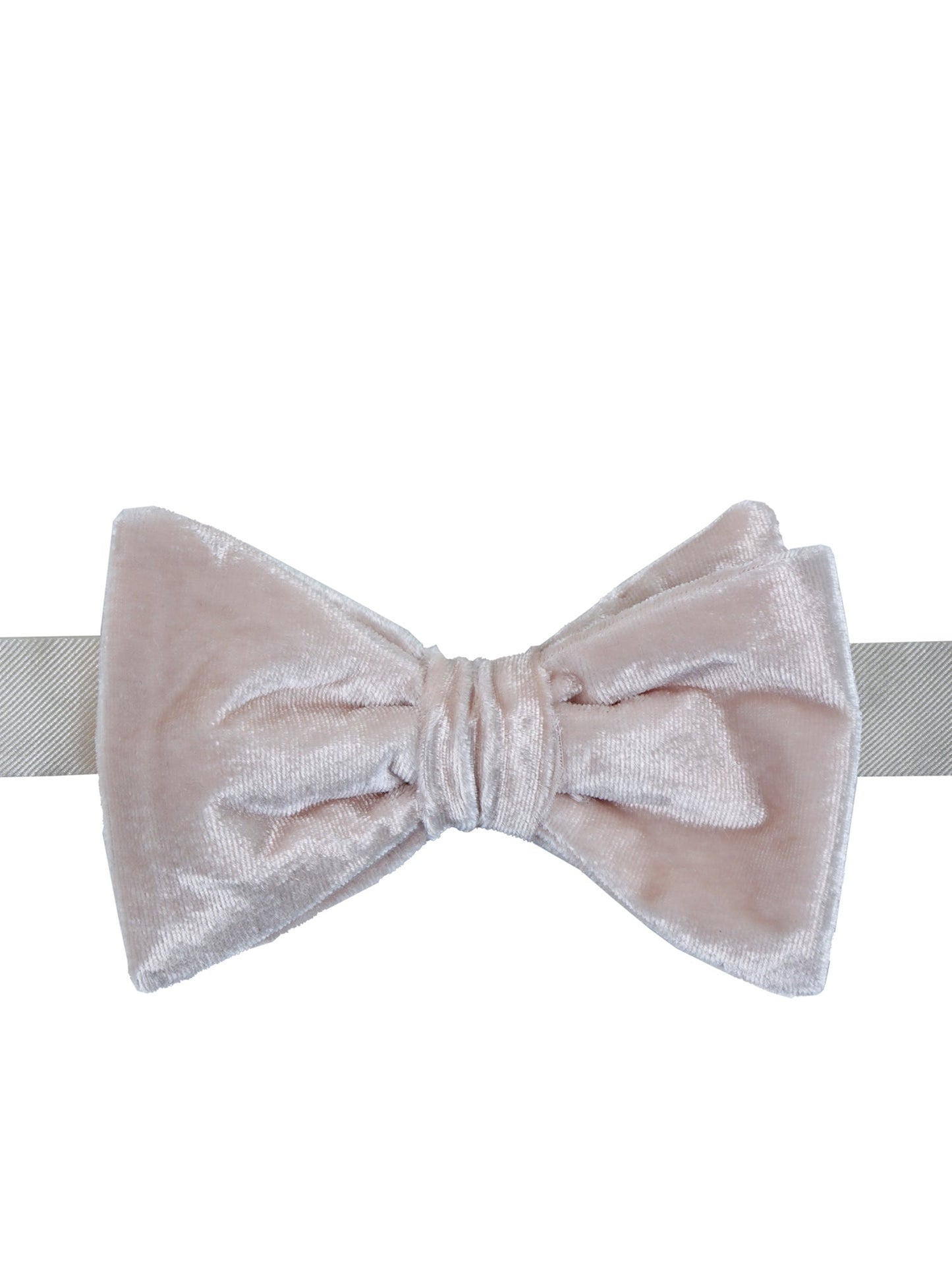 Ivory Bow Tie Women Pre-Tied in Silk and Viscose Velvet CONRAD