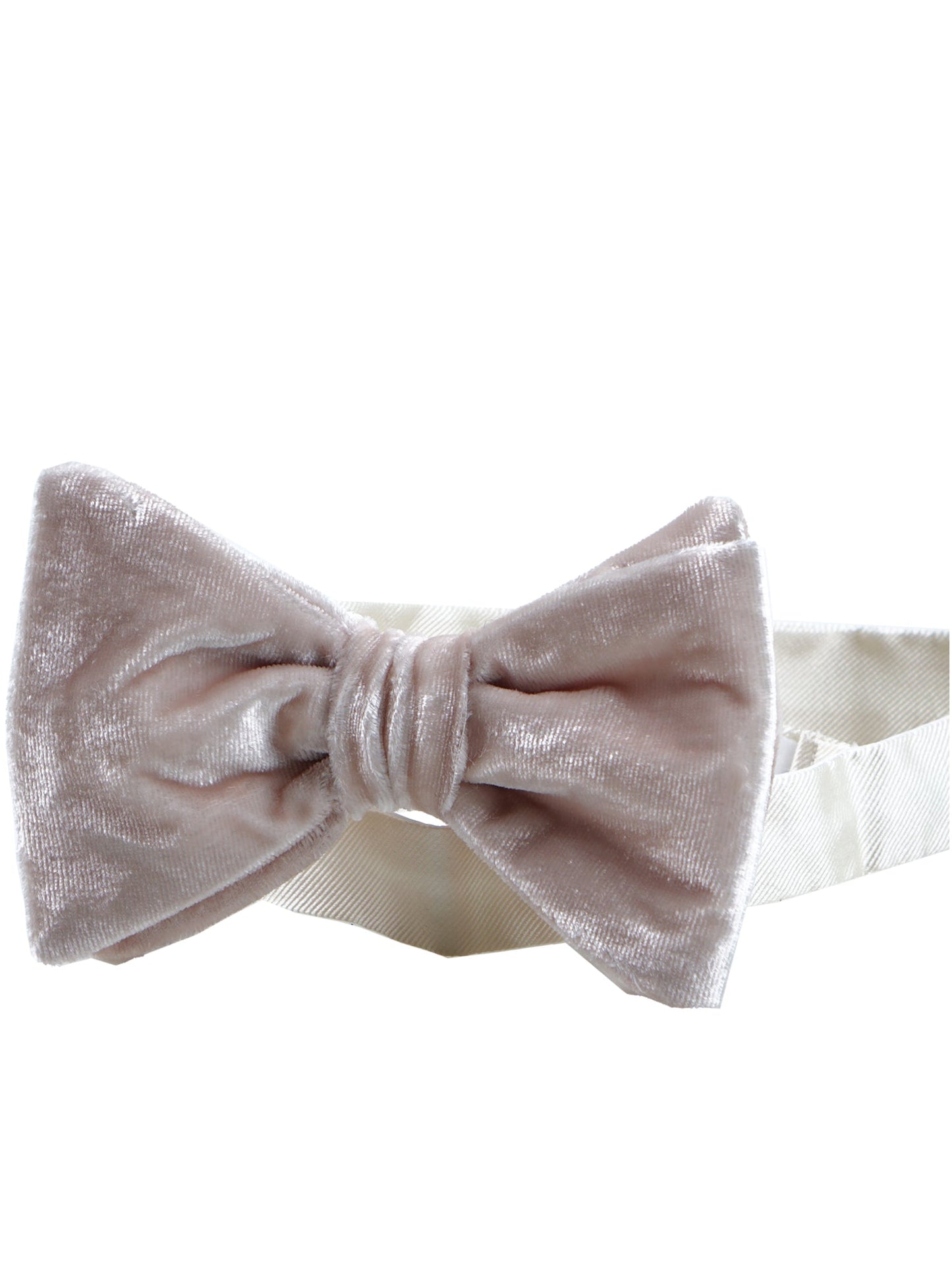 Ivory Bow Tie Women Pre-Tied in Silk and Viscose Velvet CONRAD