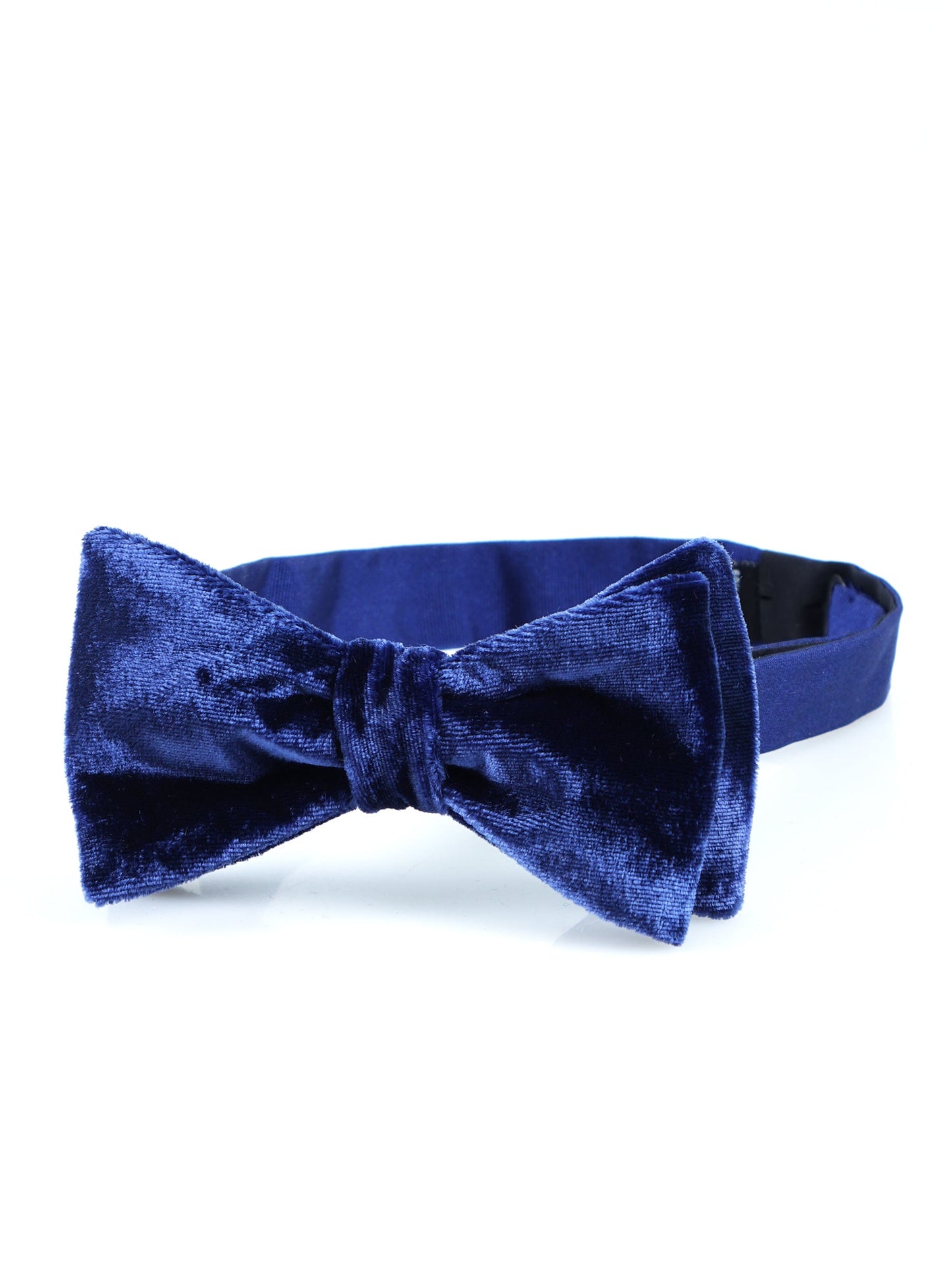 Blue Airplane Bow Tie Pre-tied in Silk and Viscose Velvet CONRAD