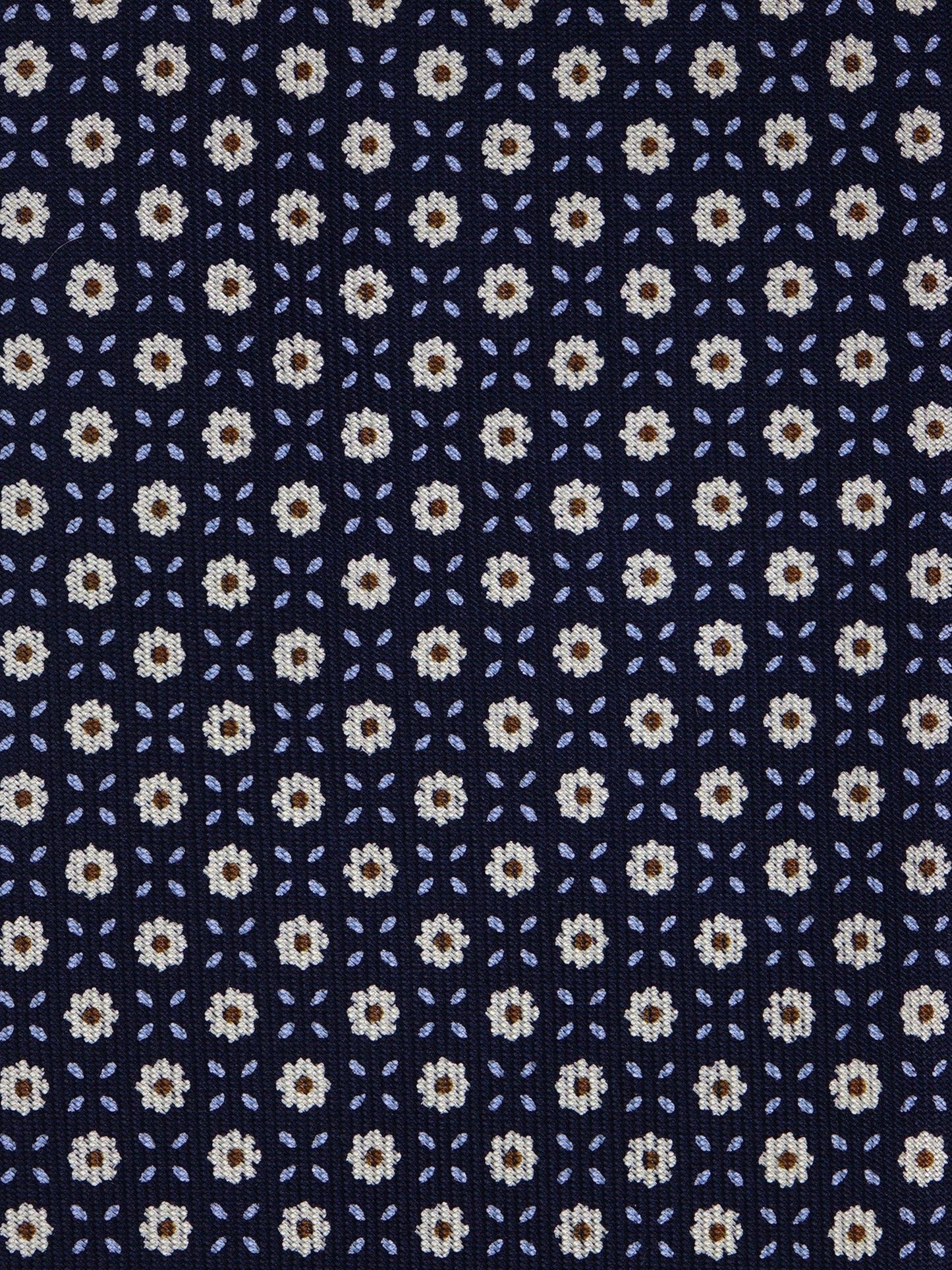 PEAK 7 Folds dark blue English printed silk tie