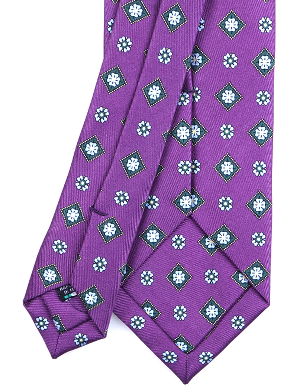 PERUGIA 3-fold tie in luxury printed purple silk