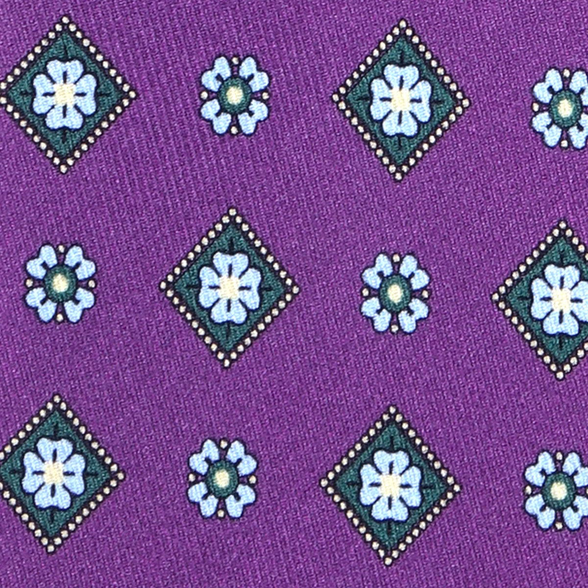 PERUGIA 3-fold tie in luxury printed purple silk