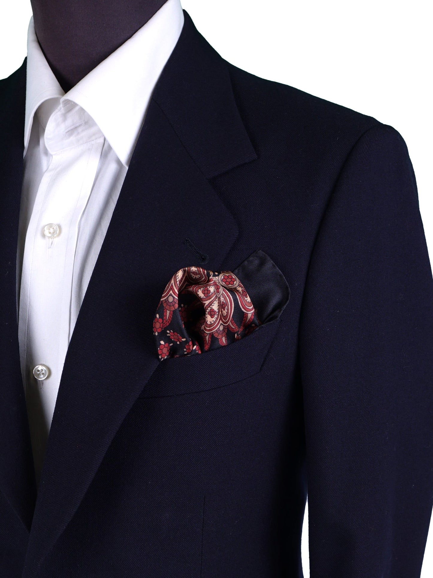 Black Pocket Square in Pure Printed Silk ROMILDO