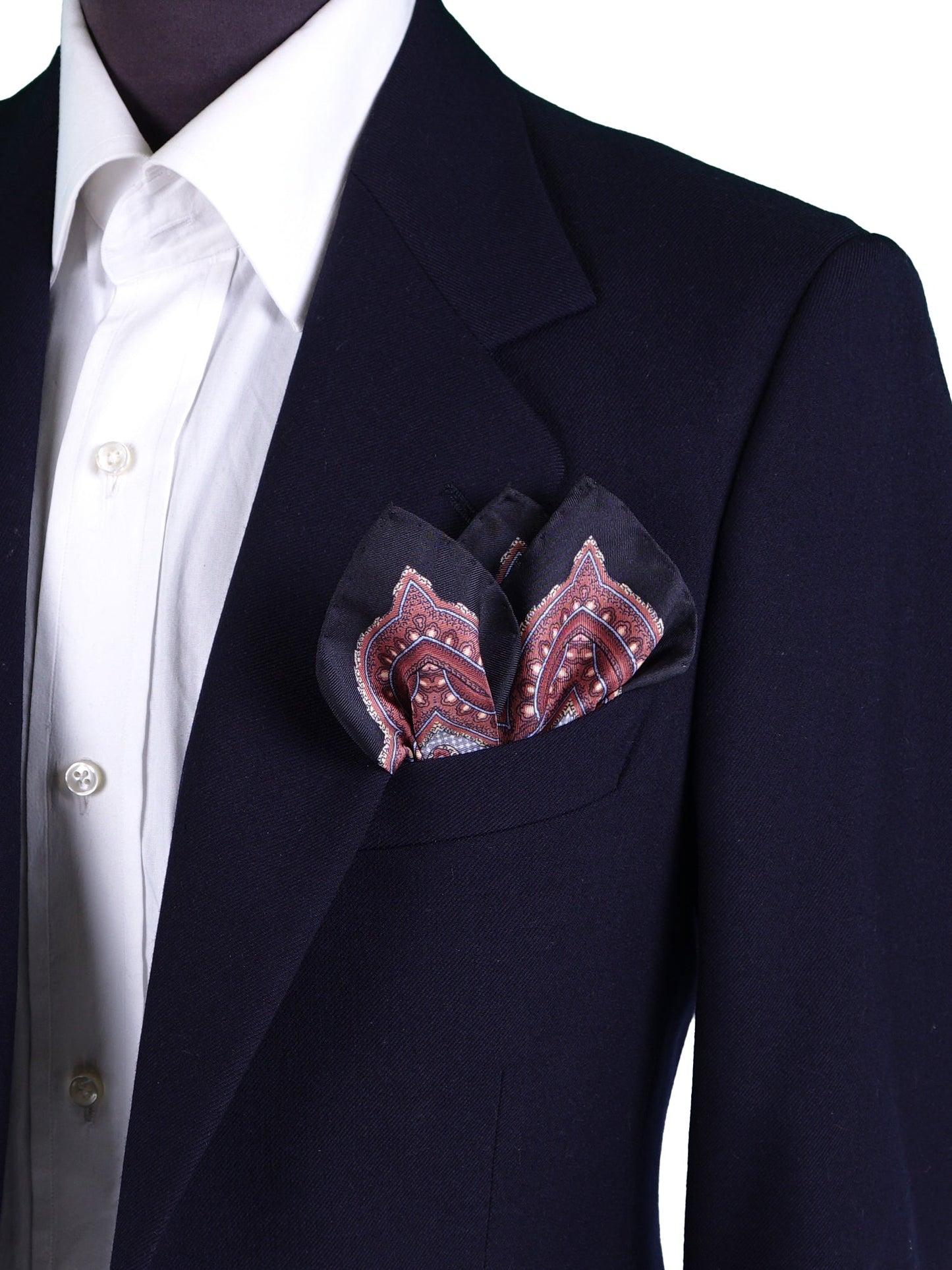 Black Pocket Square in Pure Printed Silk NICOLO'