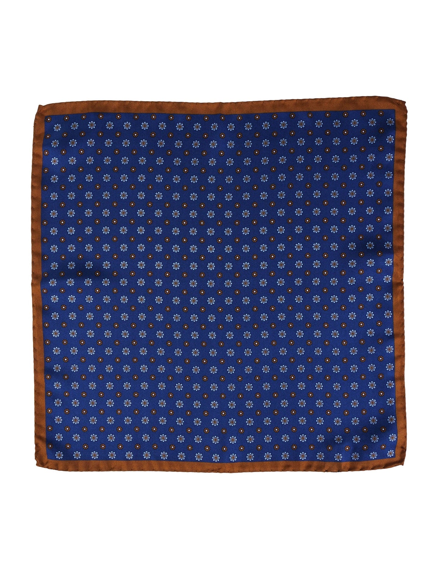 Blue silk pocket square DIEGO