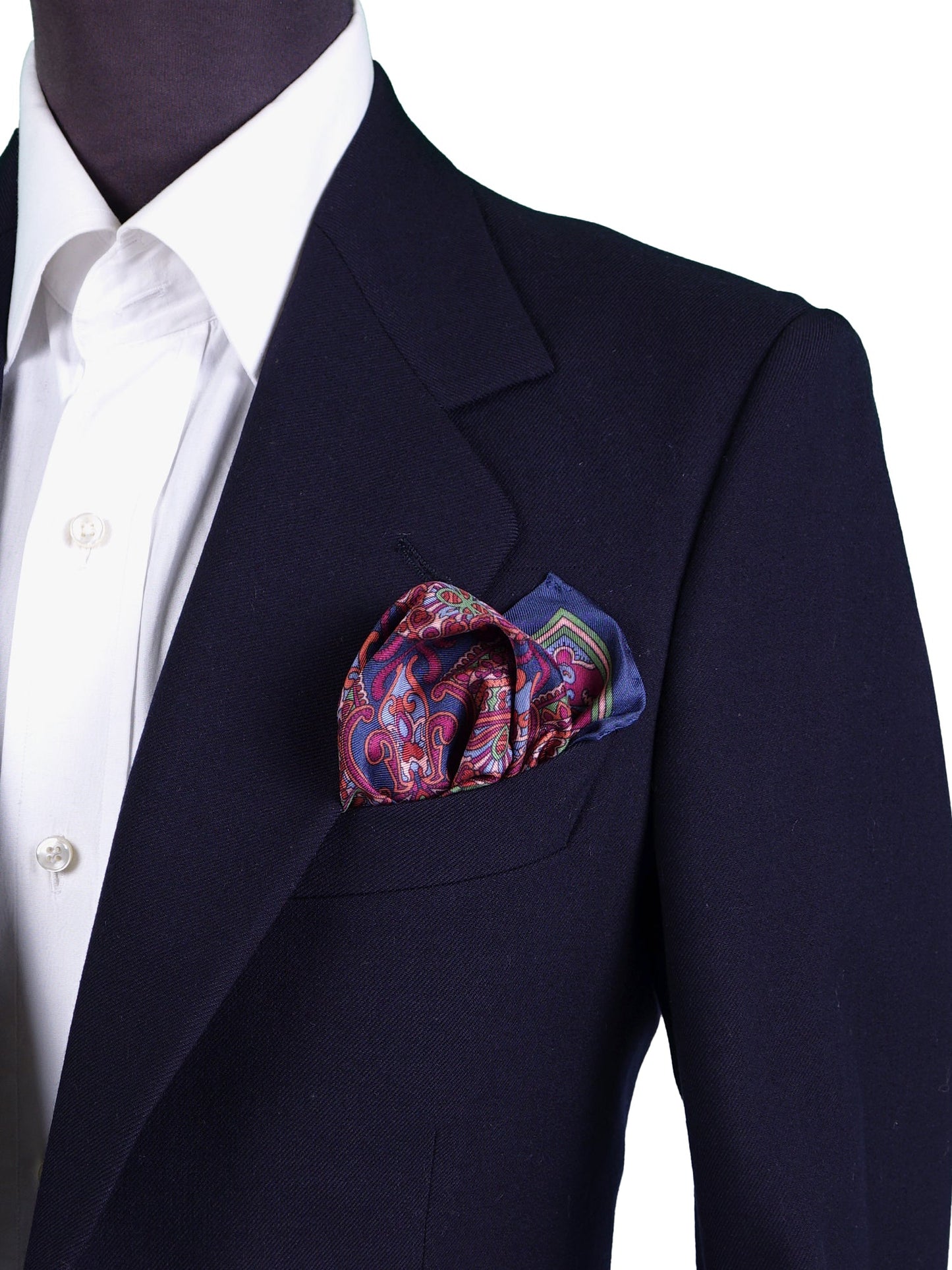 Blue Silk Pocket Square SAMBA
