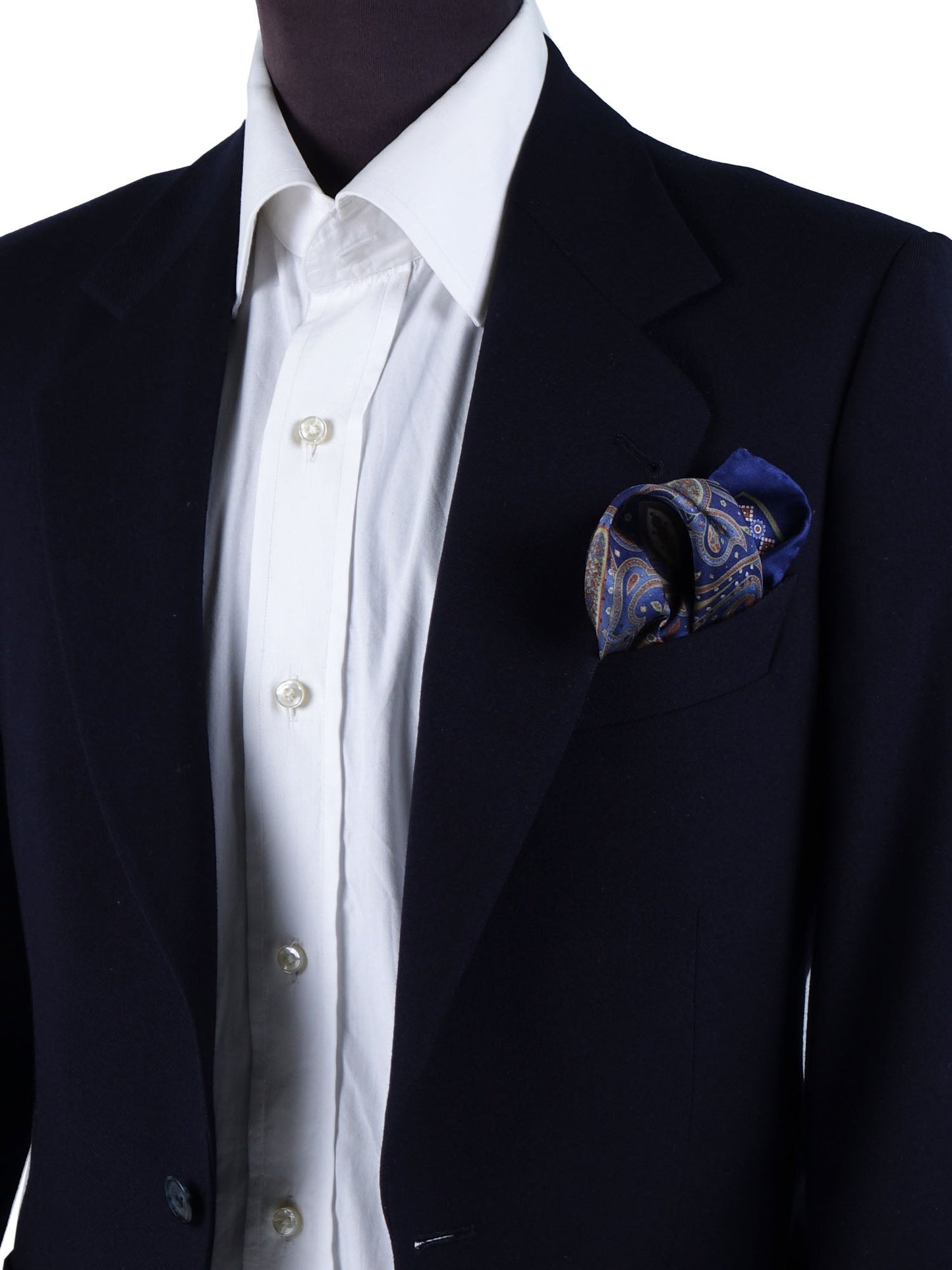 Blue Silk Printed Pocket Square DESIRE