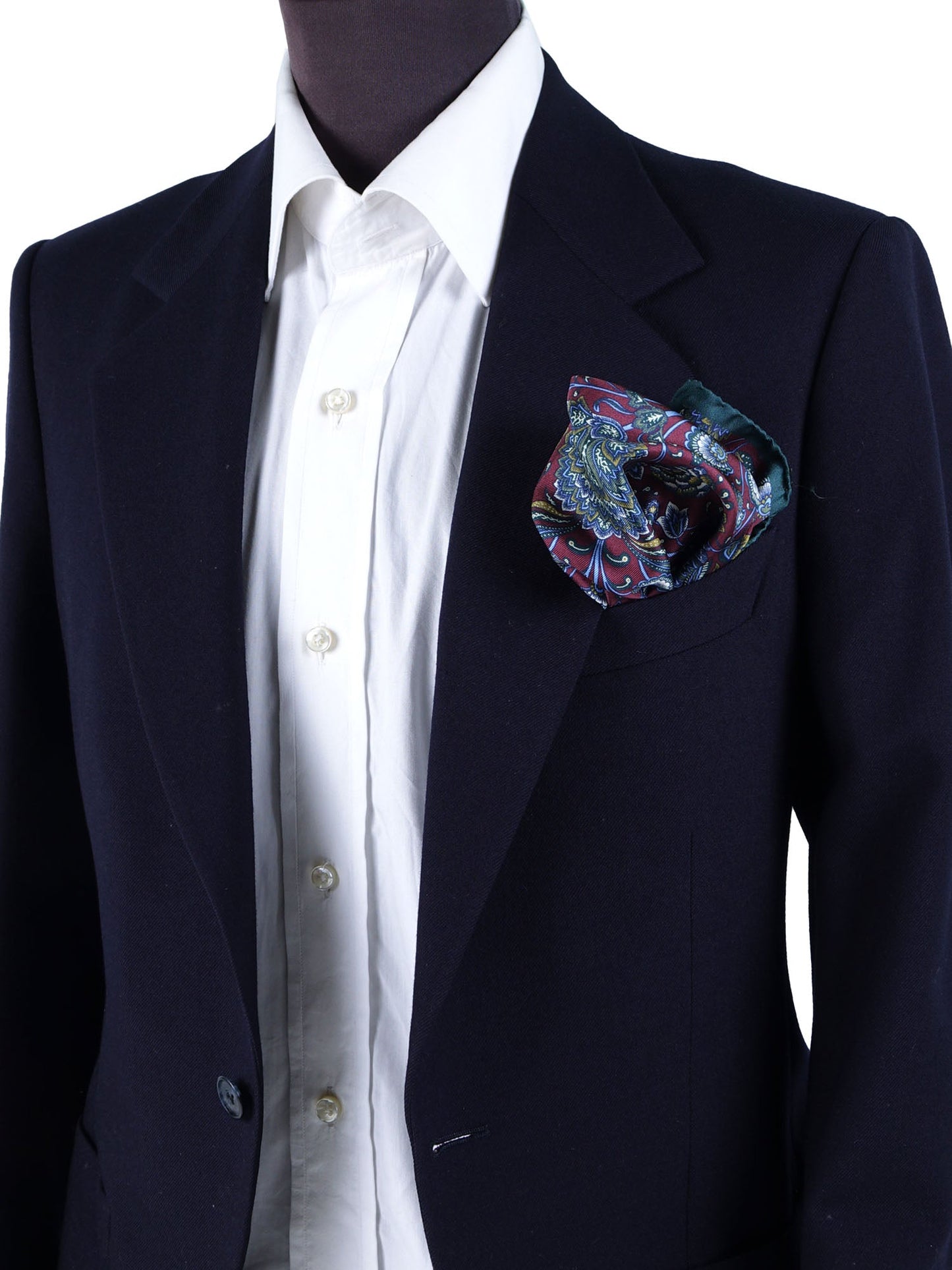 Bordeaux printed silk pocket square EXPLOSION