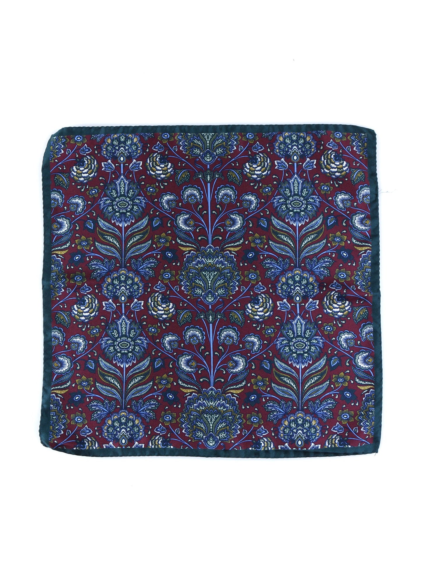 Bordeaux printed silk pocket square EXPLOSION