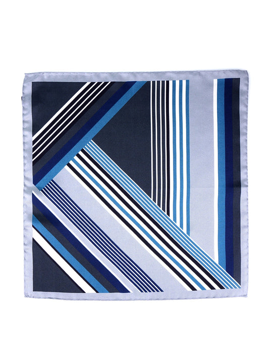 Gray Pocket Square in Pure Printed Silk HOLLY