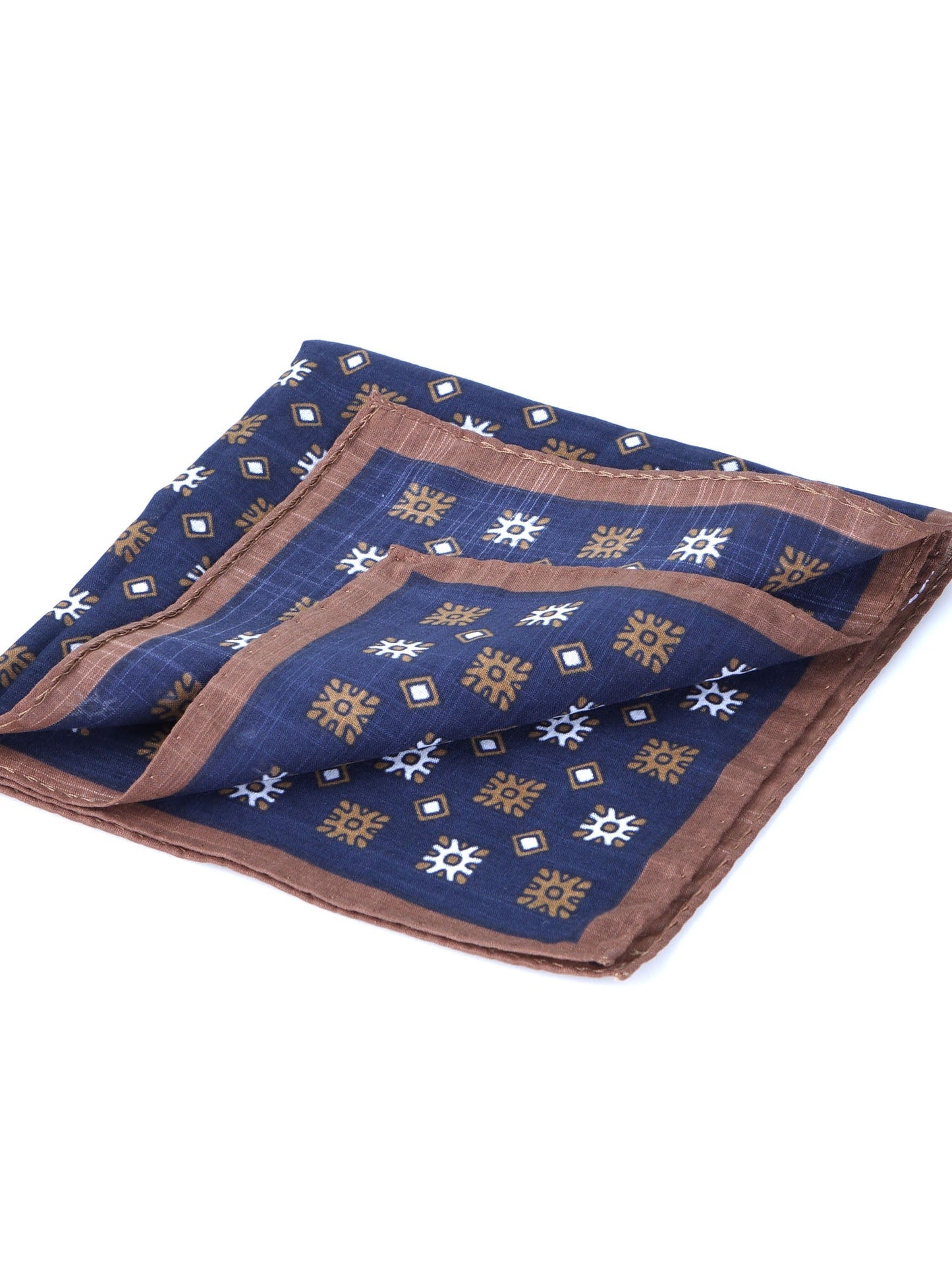 Dark Blue Cotton Pocket Square ANTONI