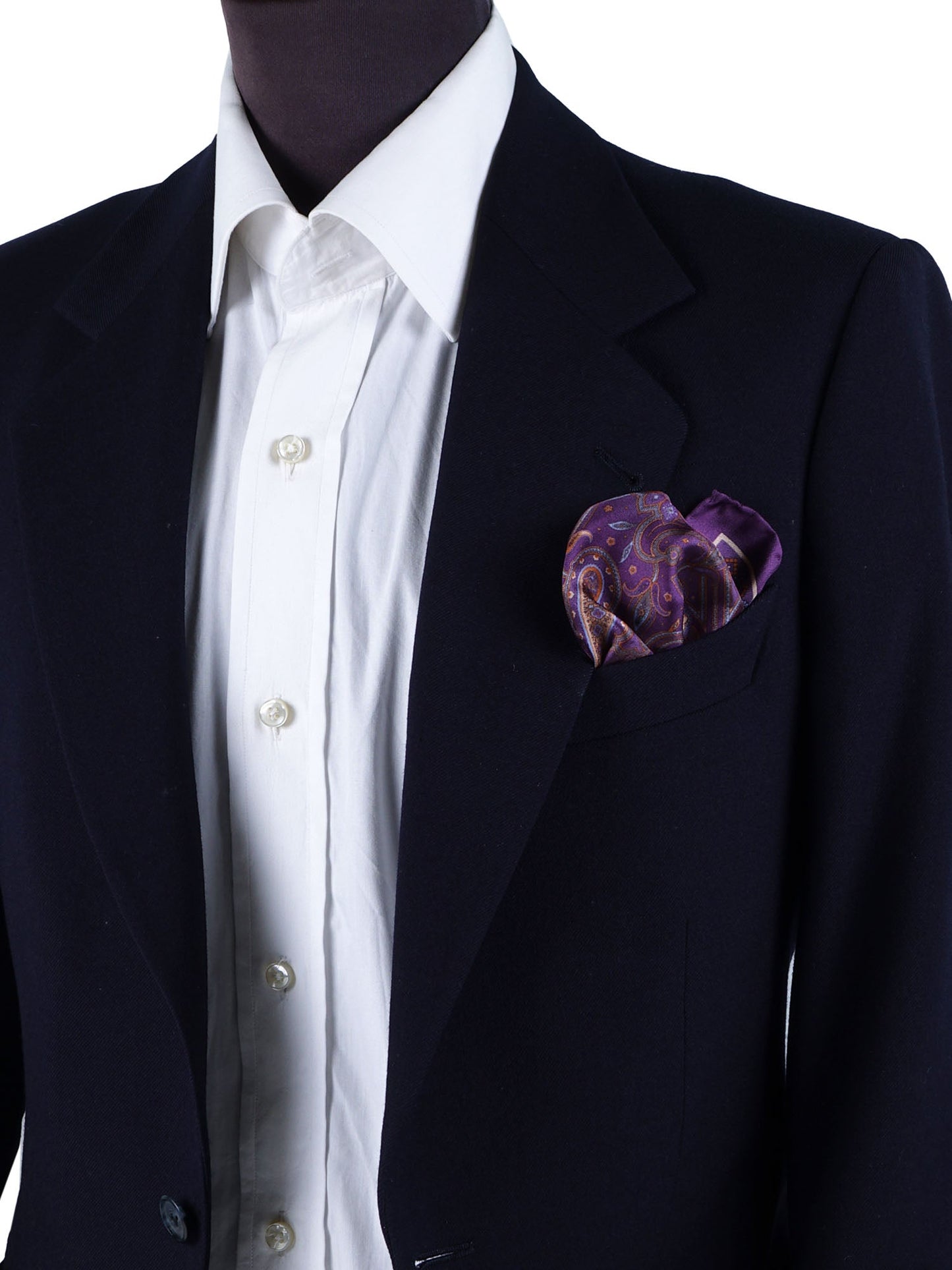 Purple Silk Printed Pocket Square DESIRE