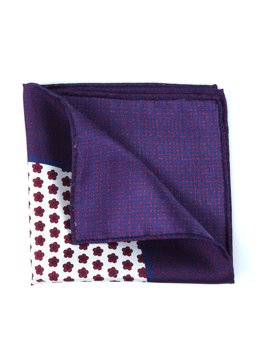 Printed Silk Pocket Square Red NETTUNO