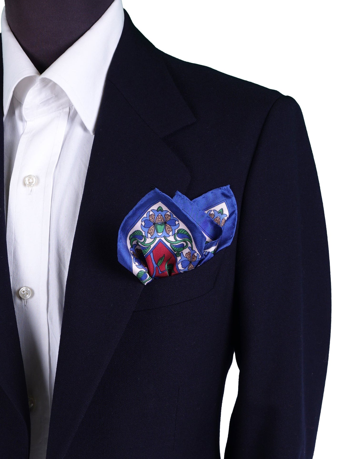 Red Pocket Square in Pure Printed Silk MONKEY