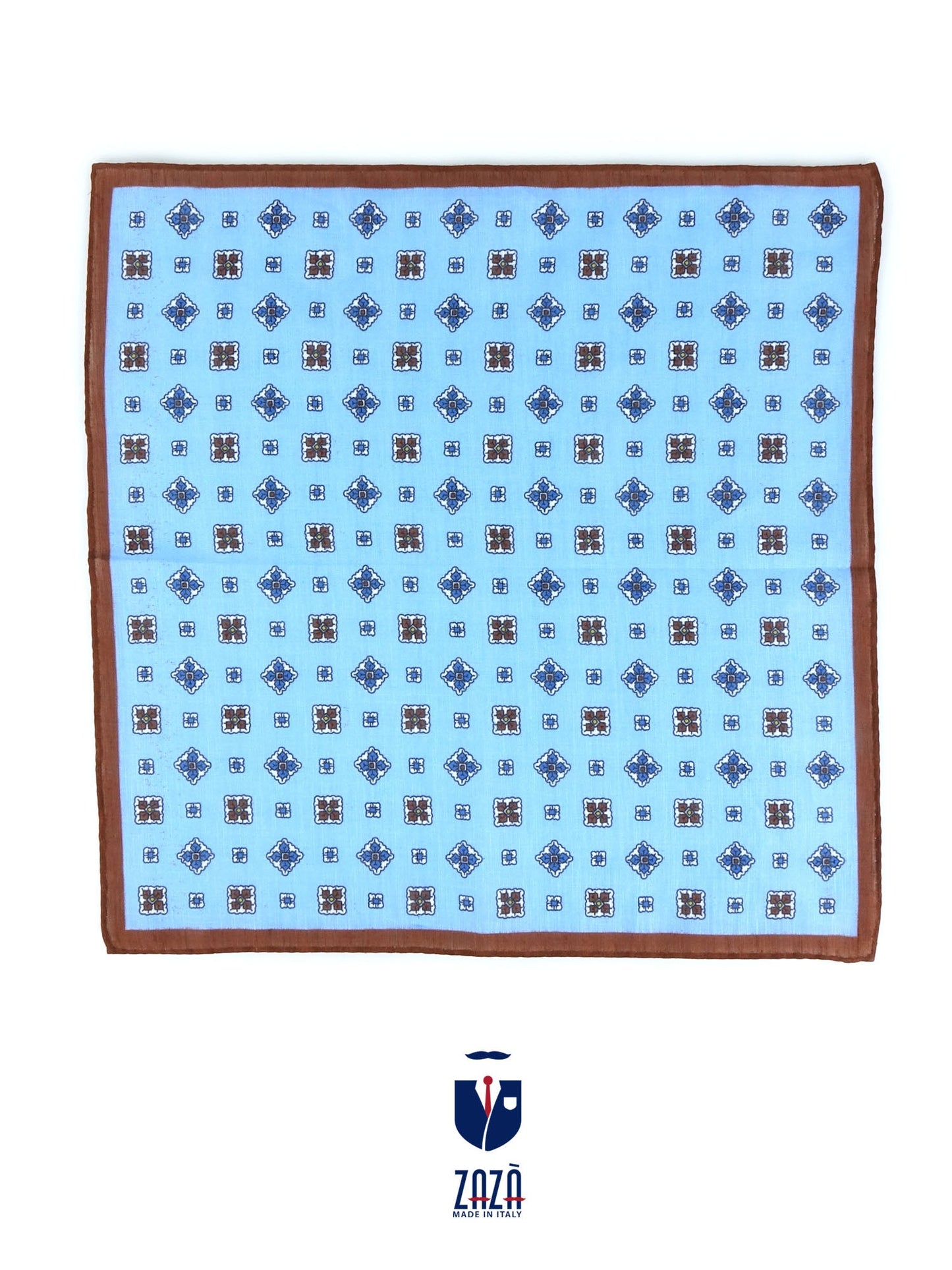 Light Blue Linen Pocket Square ERMIONE