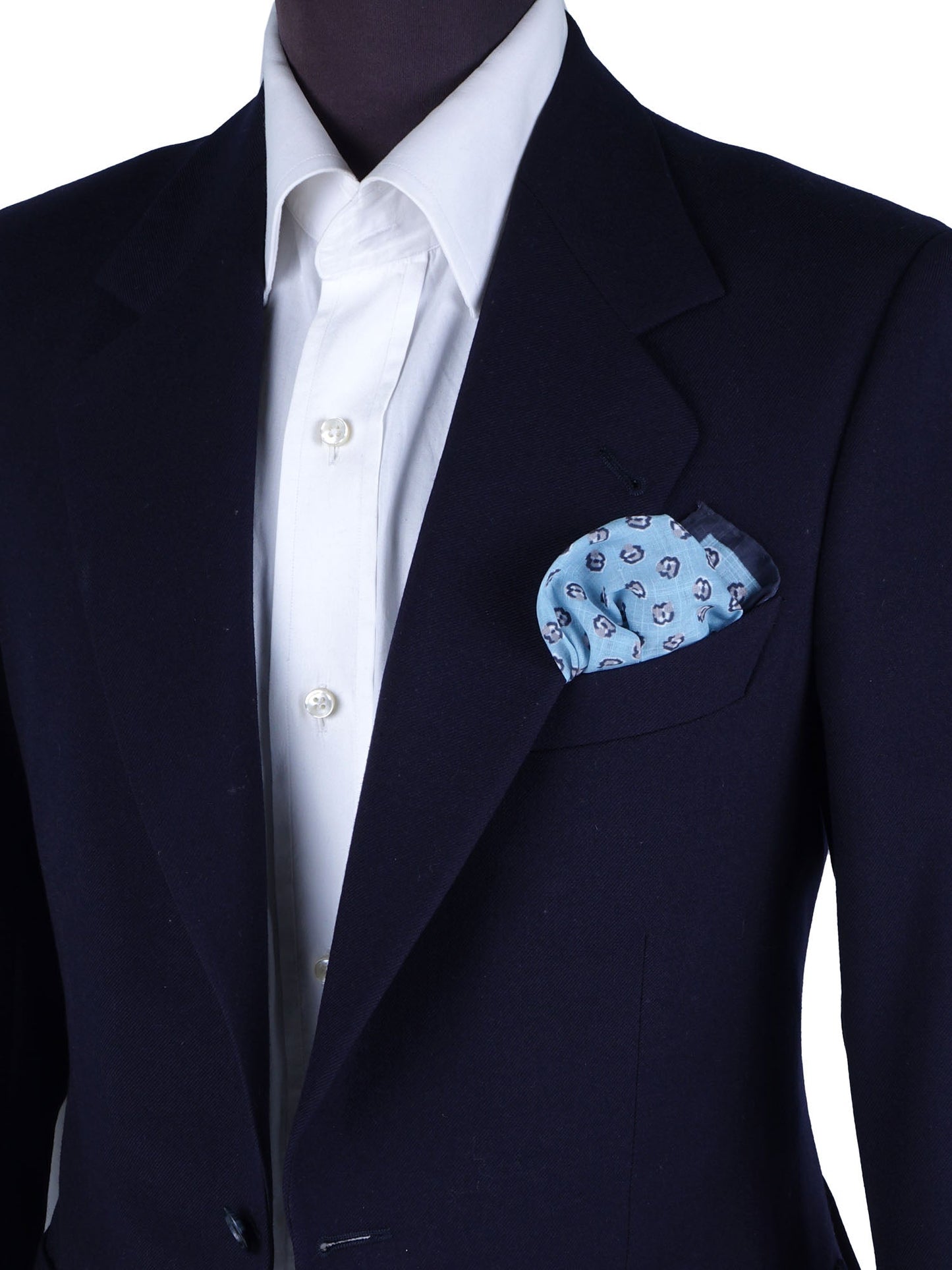 Light blue cotton pocket square DANIEL