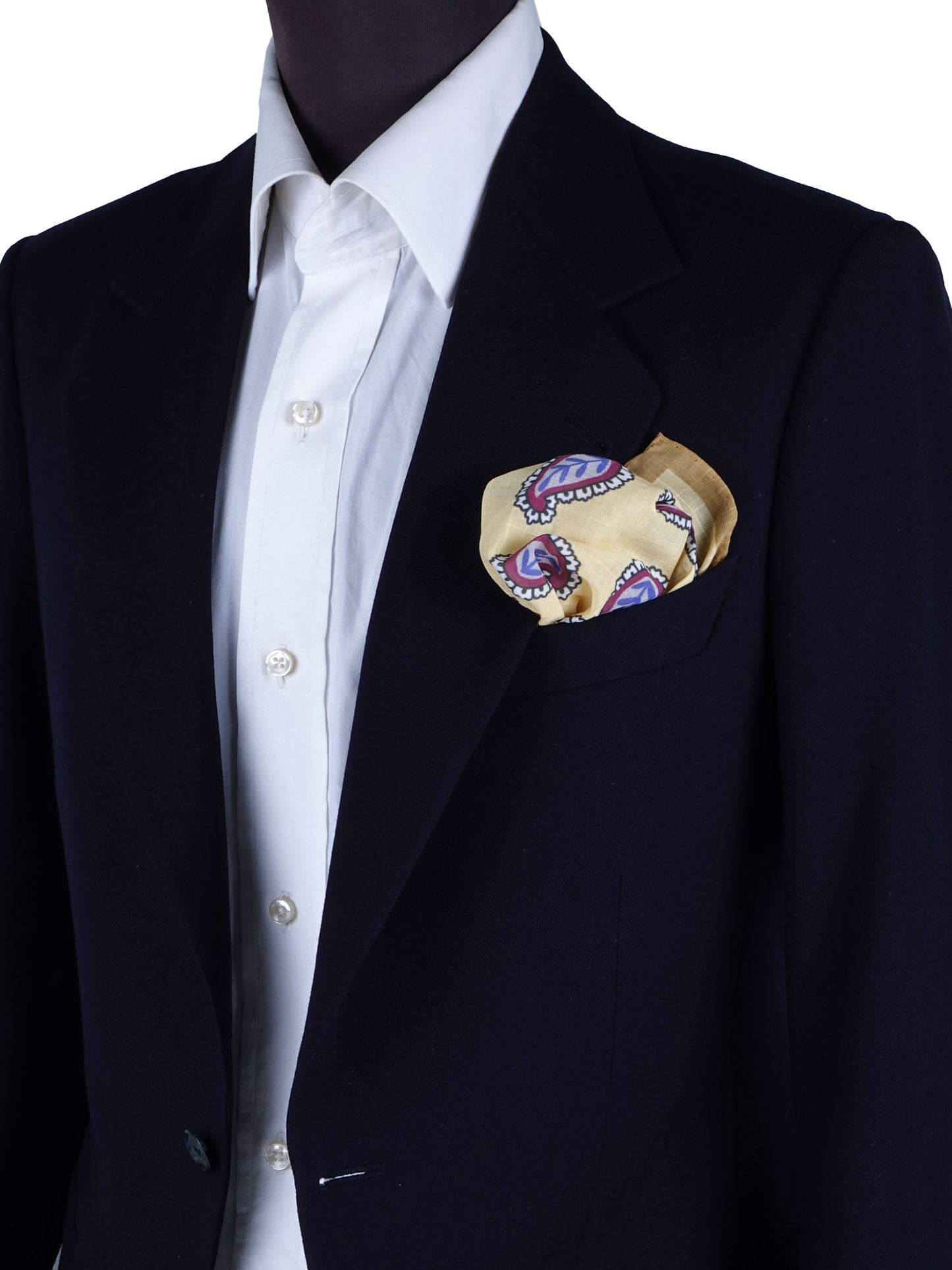 Yellow Cotton Pocket Square MESSY