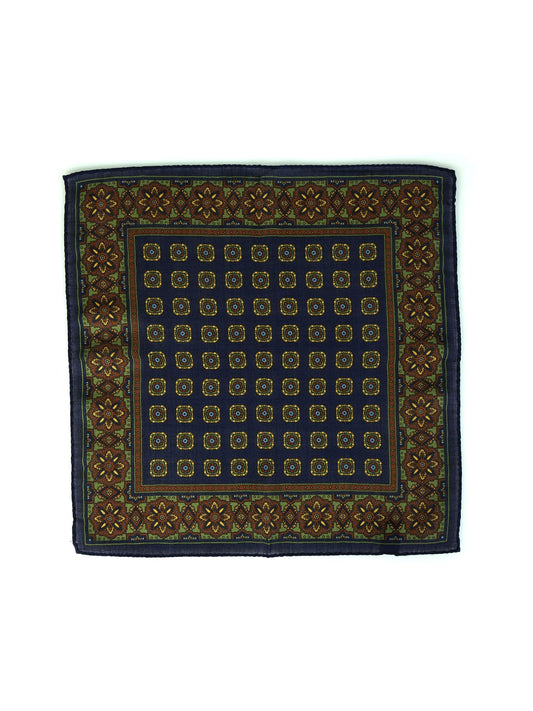Blue Wool and Cashmere Pocket Square SAMBA