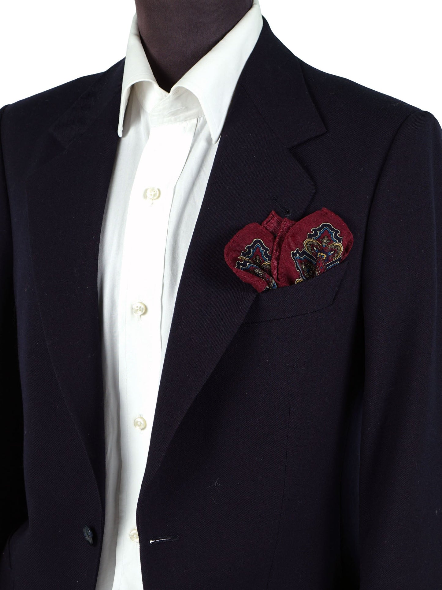 Blue wool and cashmere pocket square DONATELLA