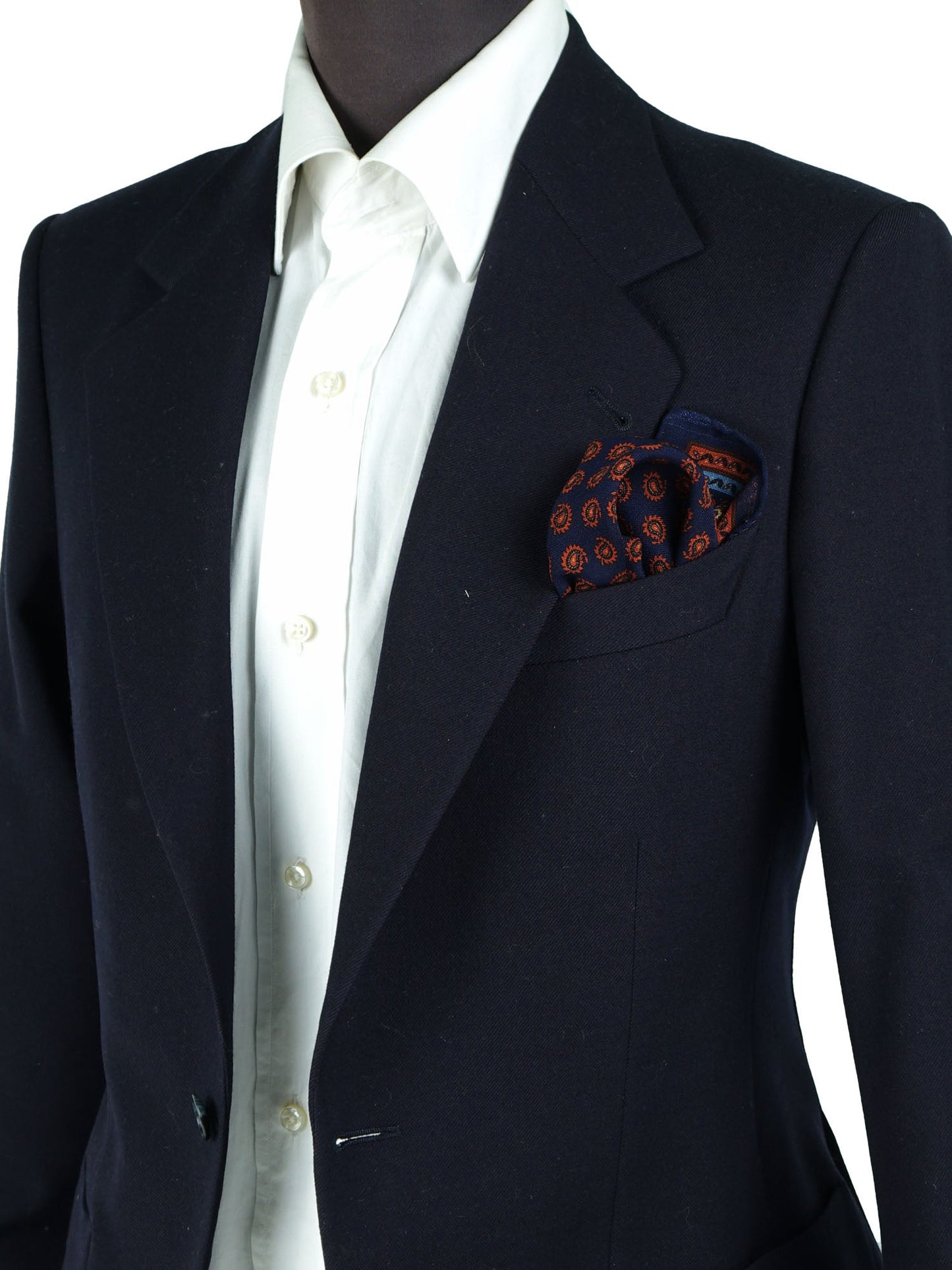 Blue Wool and Cashmere Pocket Square PABLITO