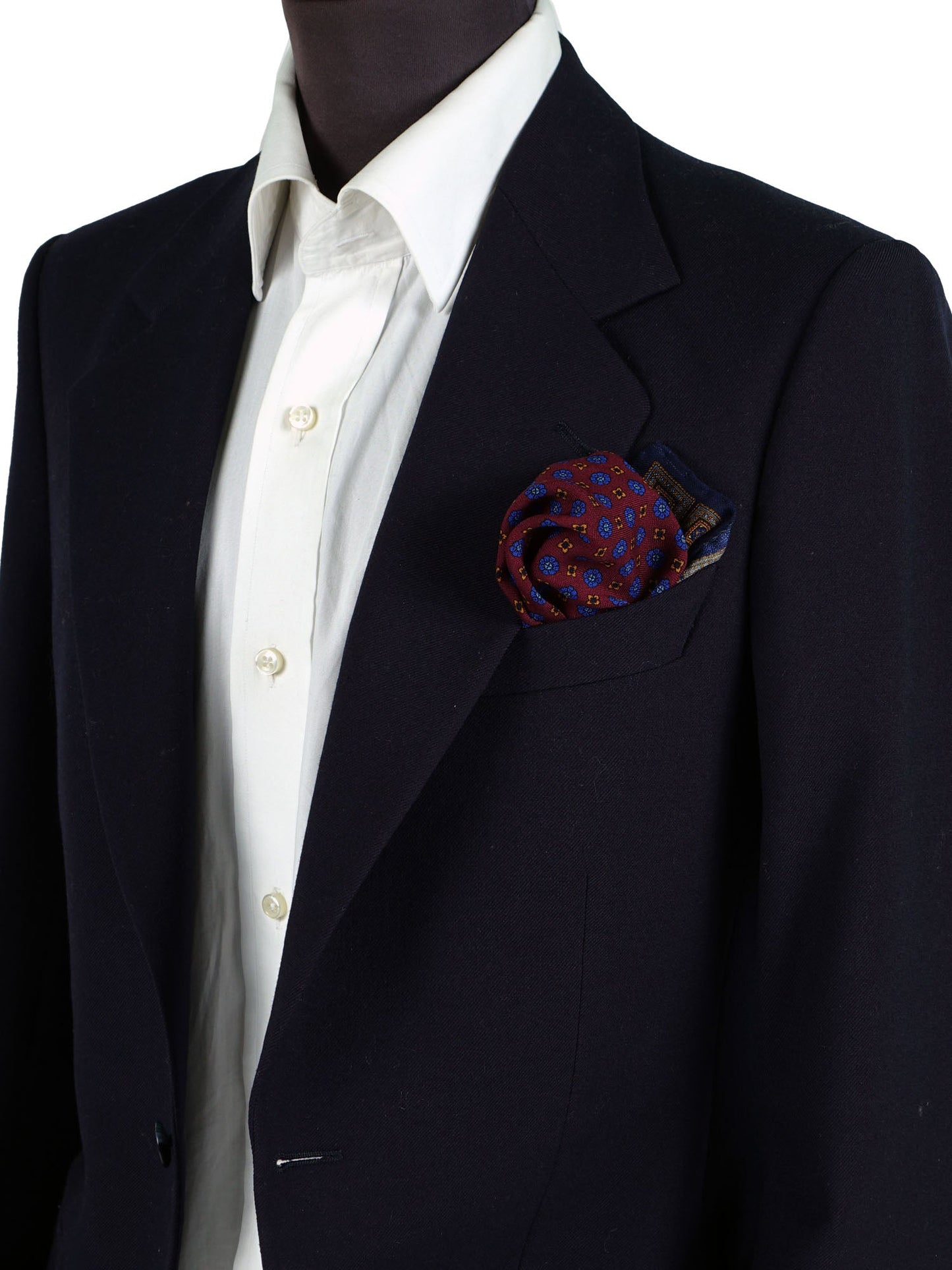 Bordeaux Wool and Cashmere Pocket Square ANGELA