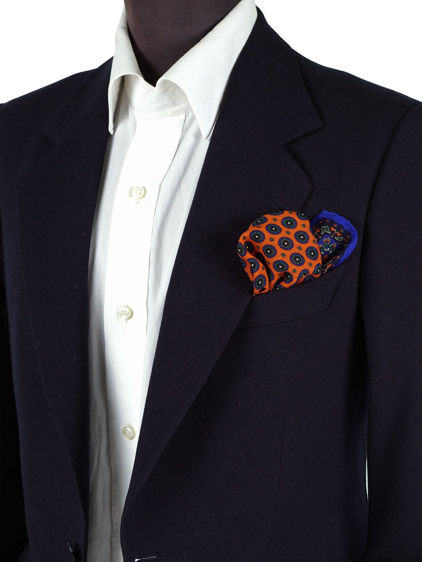 Orange Wool and Cashmere Pocket Square BRITANY