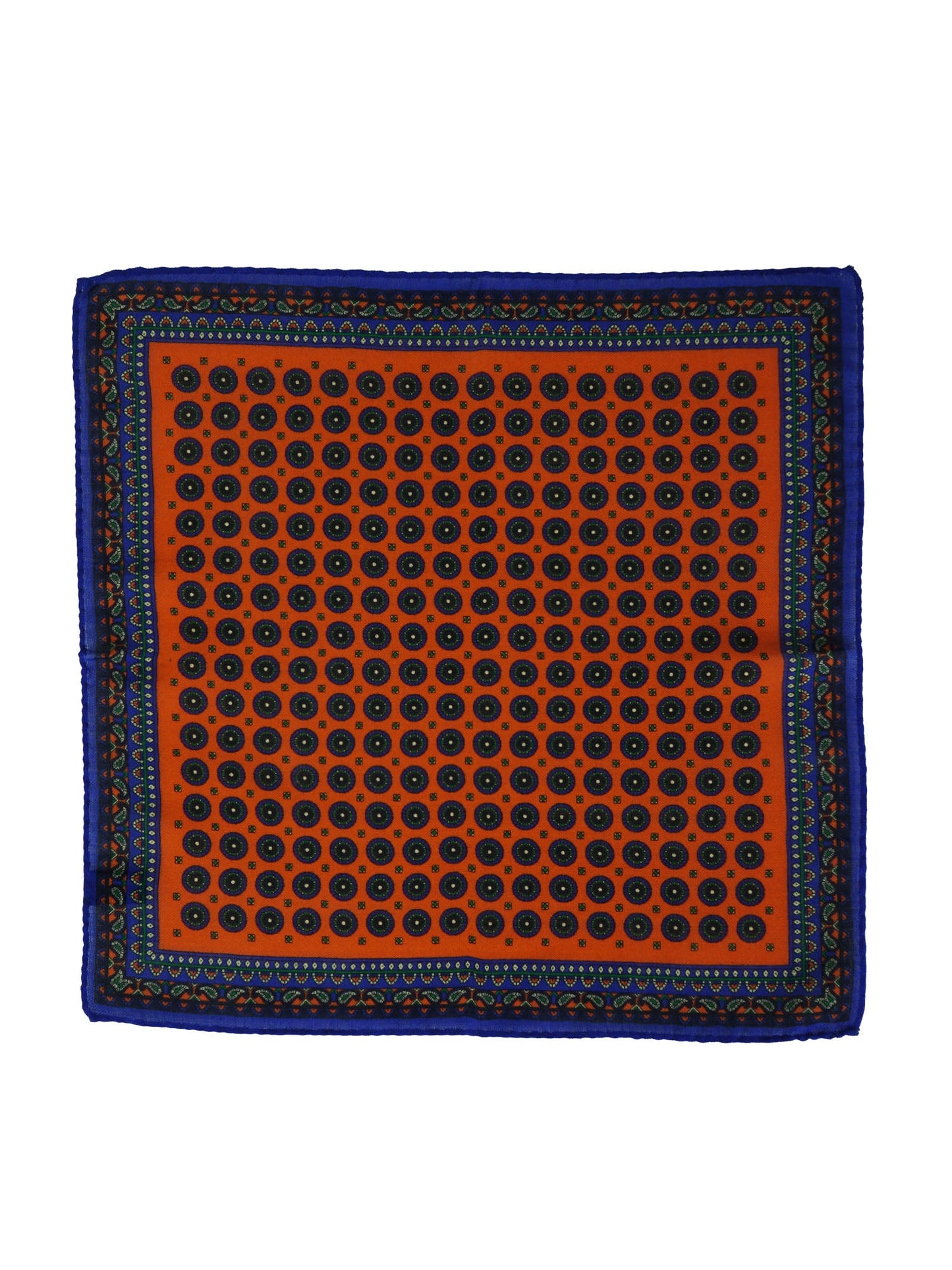 Orange Wool and Cashmere Pocket Square BRITANY