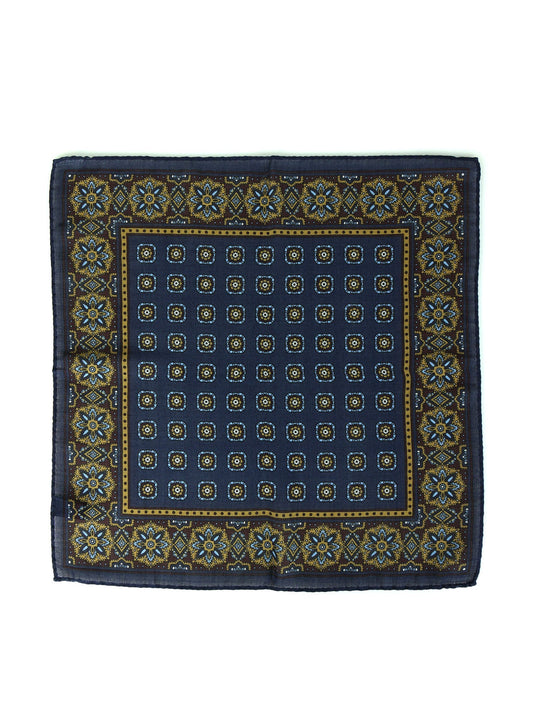 Purple Pocket Square in Wool and Cashmere SAMBA
