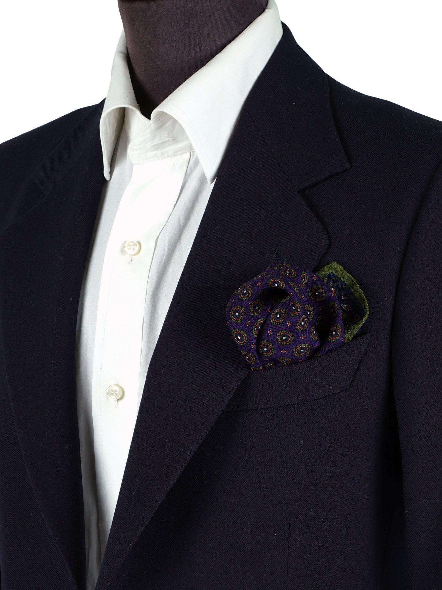 Purple Wool and Cashmere Pocket Square BRITANY