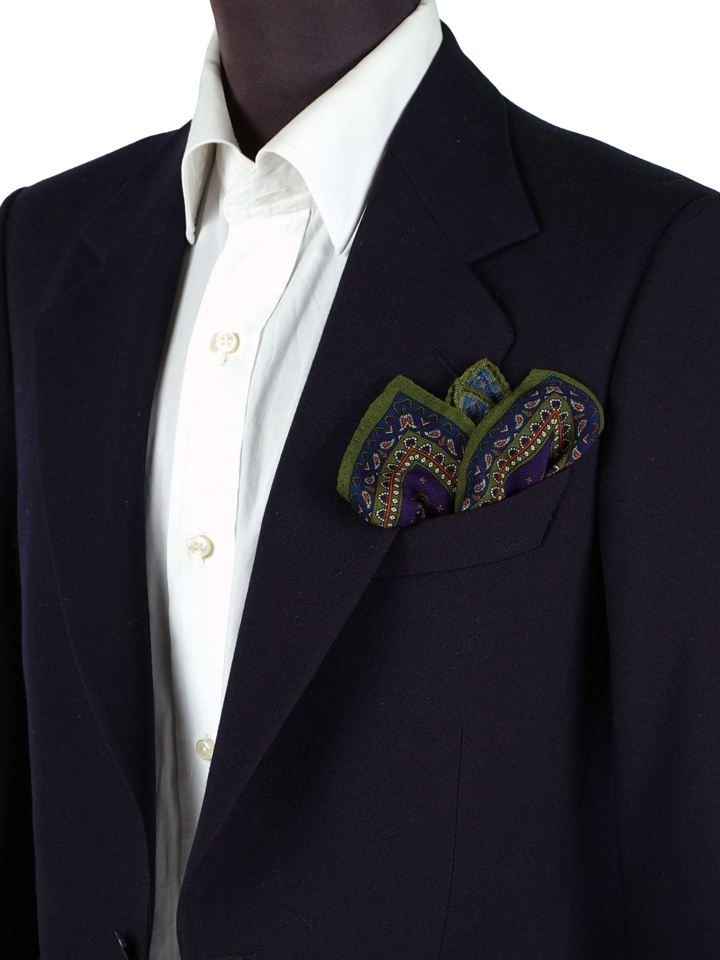 Purple Wool and Cashmere Pocket Square BRITANY