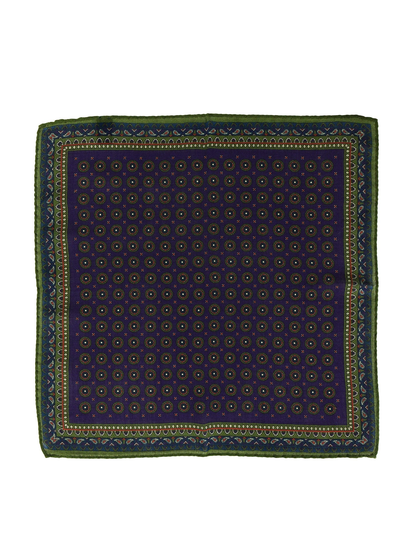 Purple Wool and Cashmere Pocket Square BRITANY