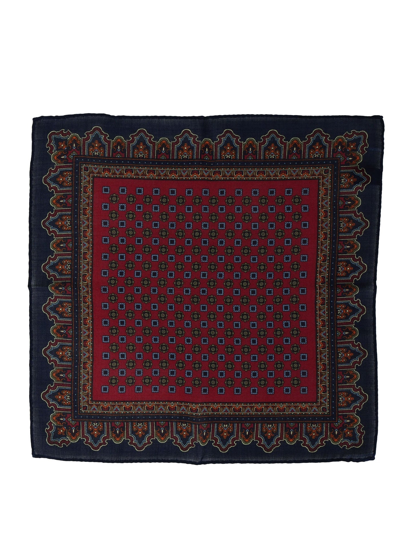 Red Wool and Cashmere Pocket Square DONATELLA