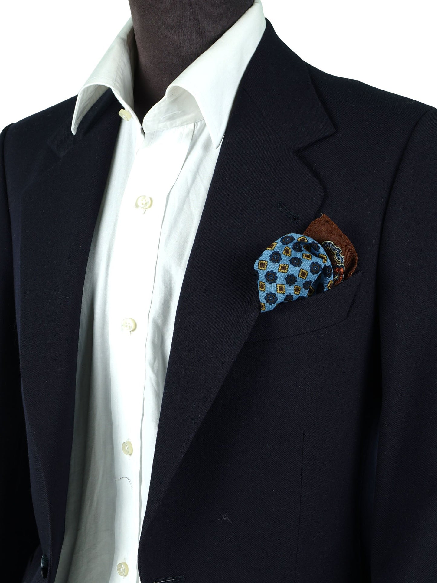 Light Blue Pocket Square in Wool and Cashmere DONATELLA