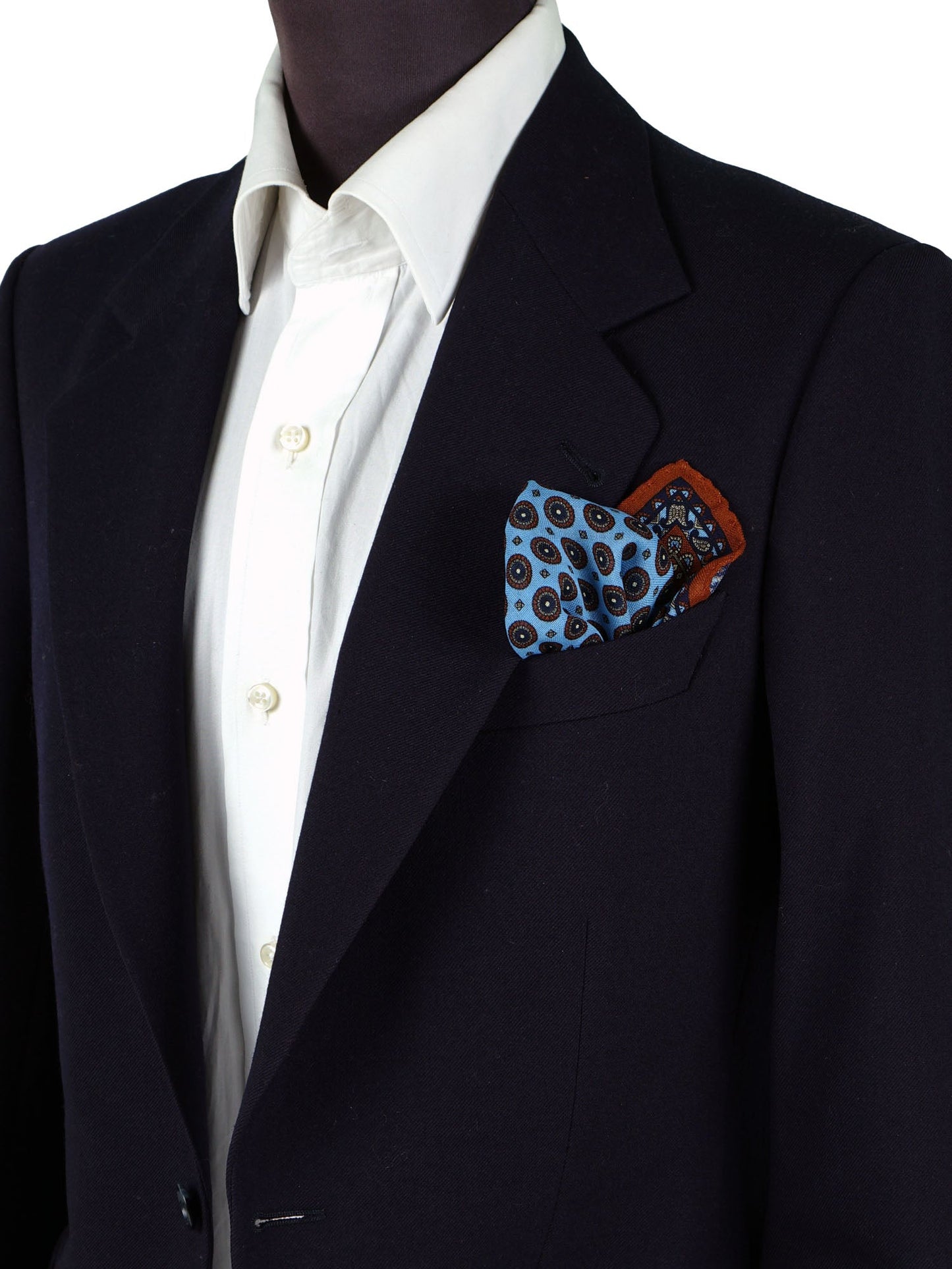 Light Blue Pocket Square in Wool and Cashmere BRITANY