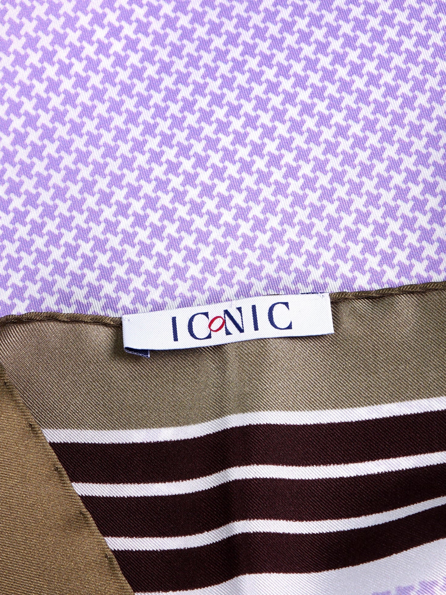 POL foulard in lilac printed silk