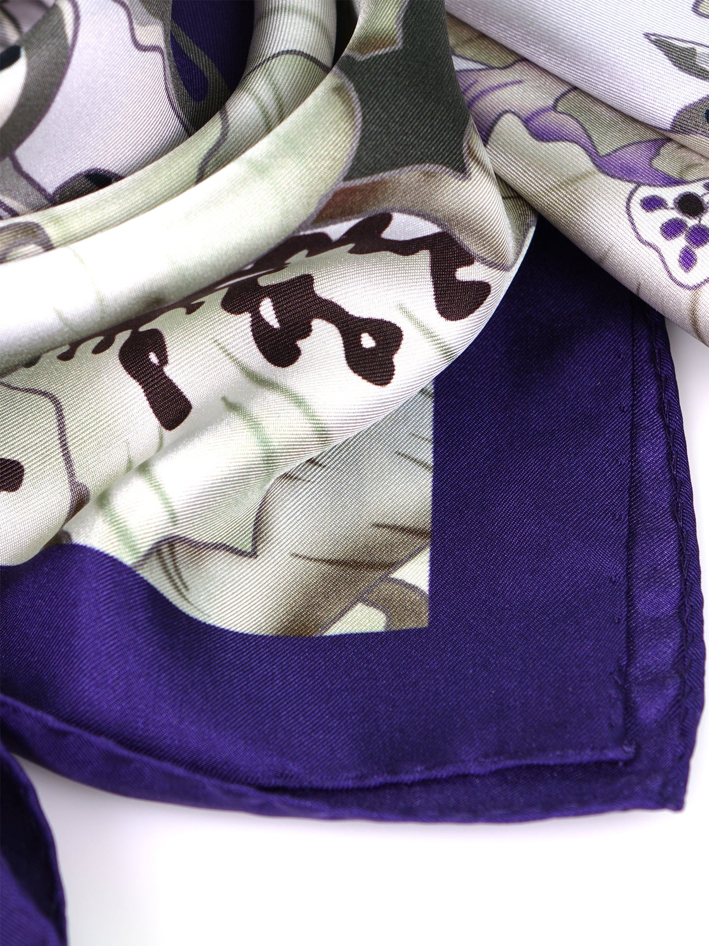 Wisteria Pollen Print Silk Foulard 90x90cm