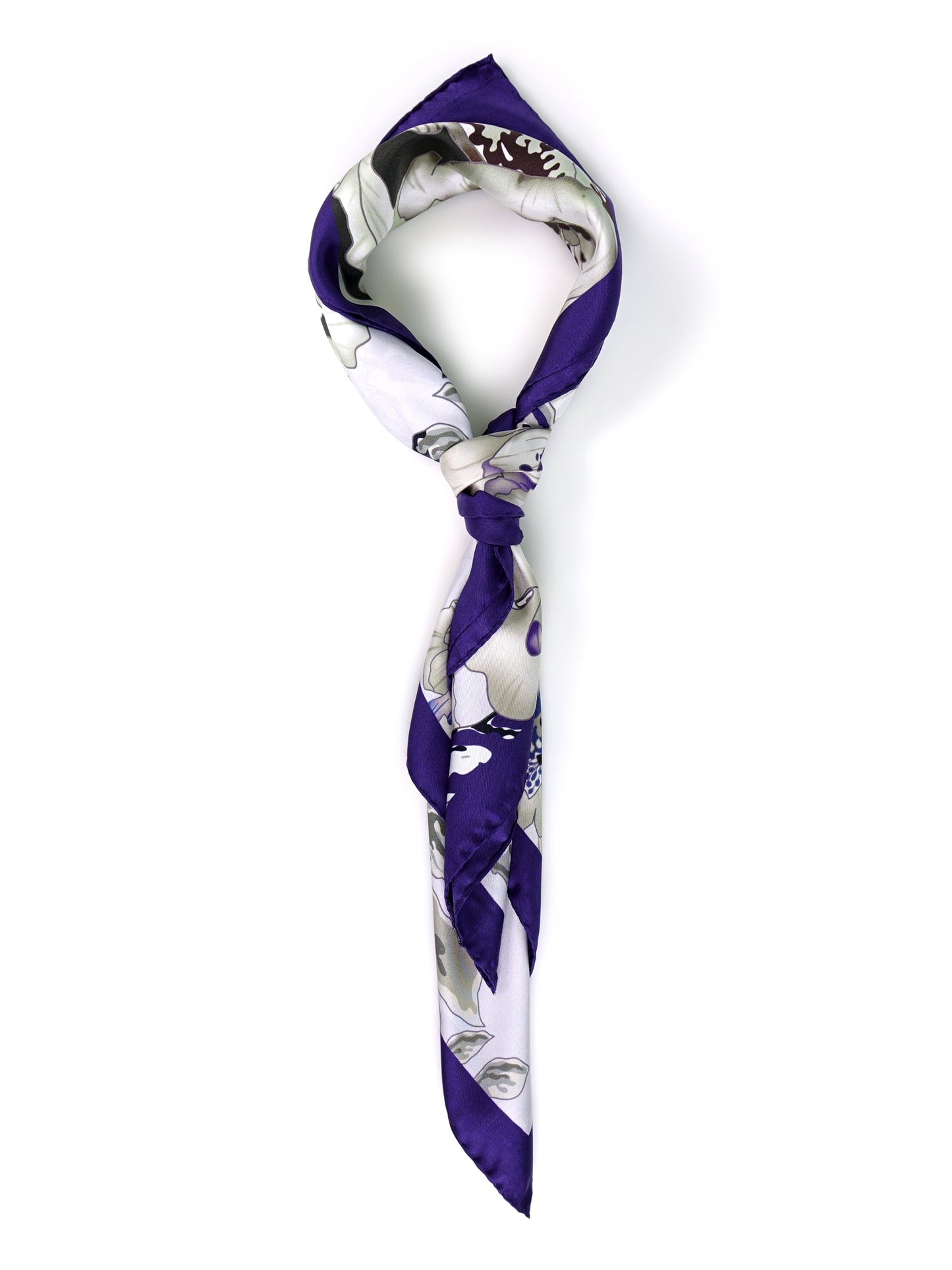 Wisteria Pollen Print Silk Foulard 90x90cm