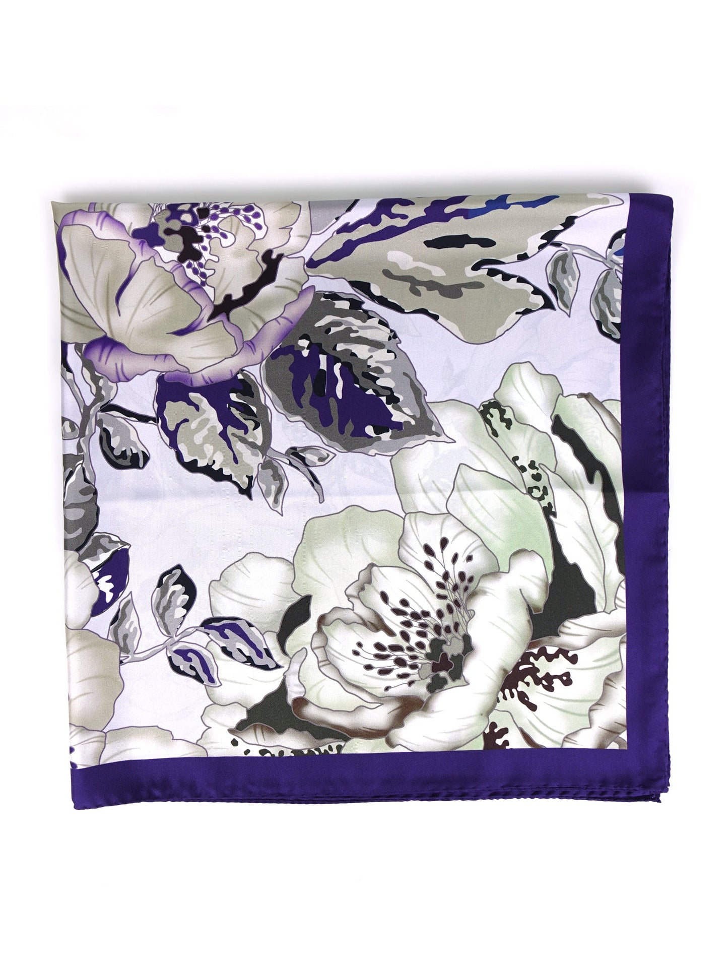 Wisteria Pollen Print Silk Foulard 90x90cm