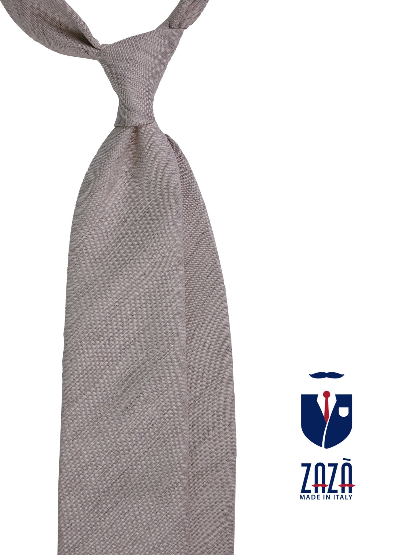 3 folds tie POTTS silk\linen beige