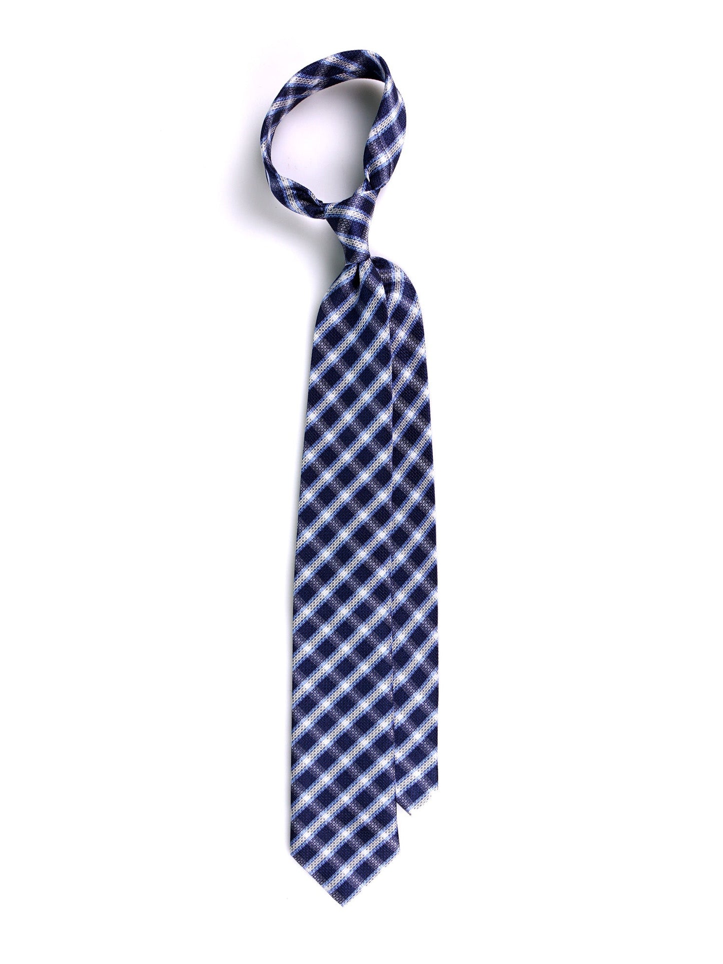 PRISMATO 3 fold sky blue jacquard silk tie