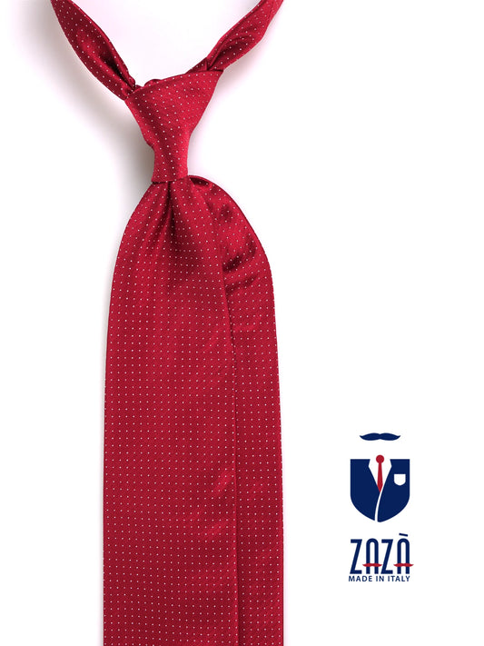PROSIT 3-fold tie in red jacquard silk