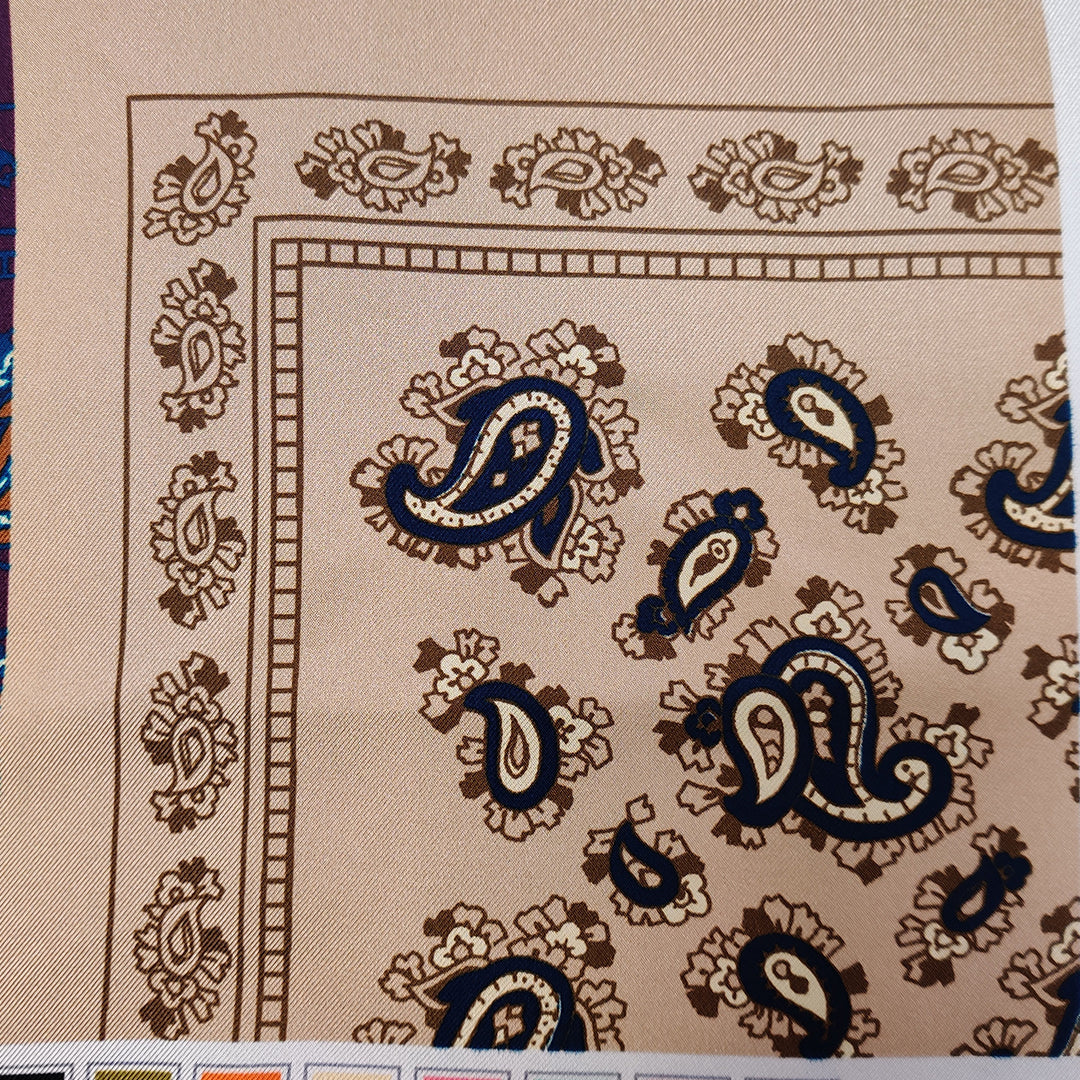 Fazzoletto da taschino CACHEMIRE in seta twill stampata