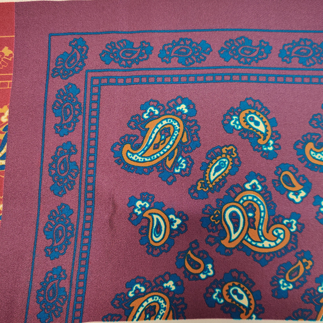 Fazzoletto da taschino CACHEMIRE in seta twill stampata