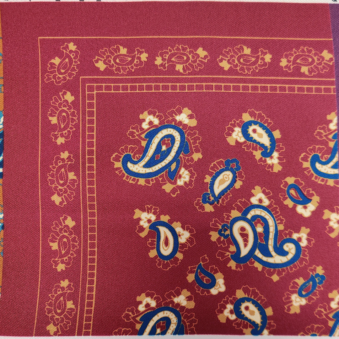 Fazzoletto da taschino CACHEMIRE in seta twill stampata