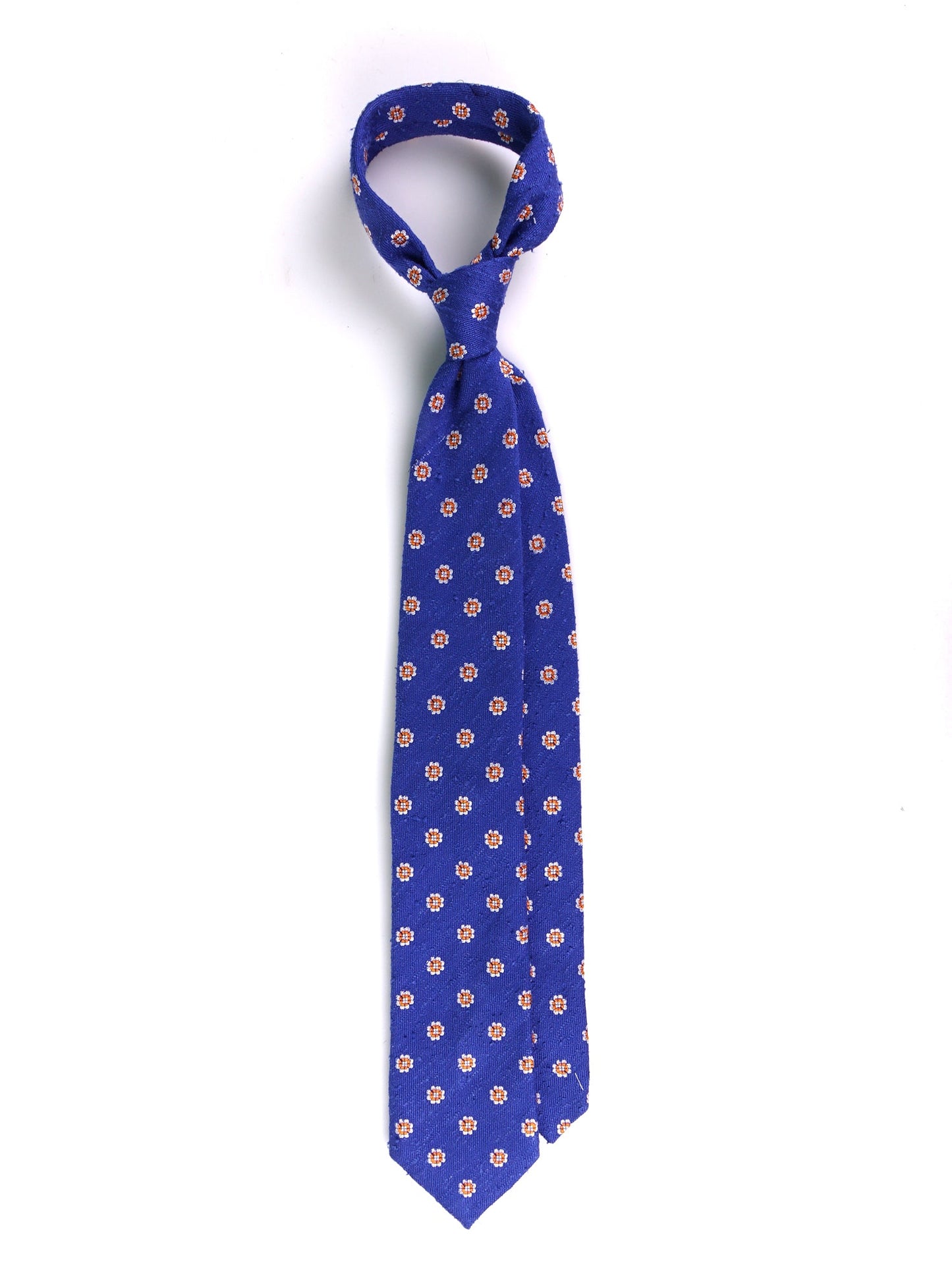 Tie 3 Folds electric blue ROYAL Shantung silk