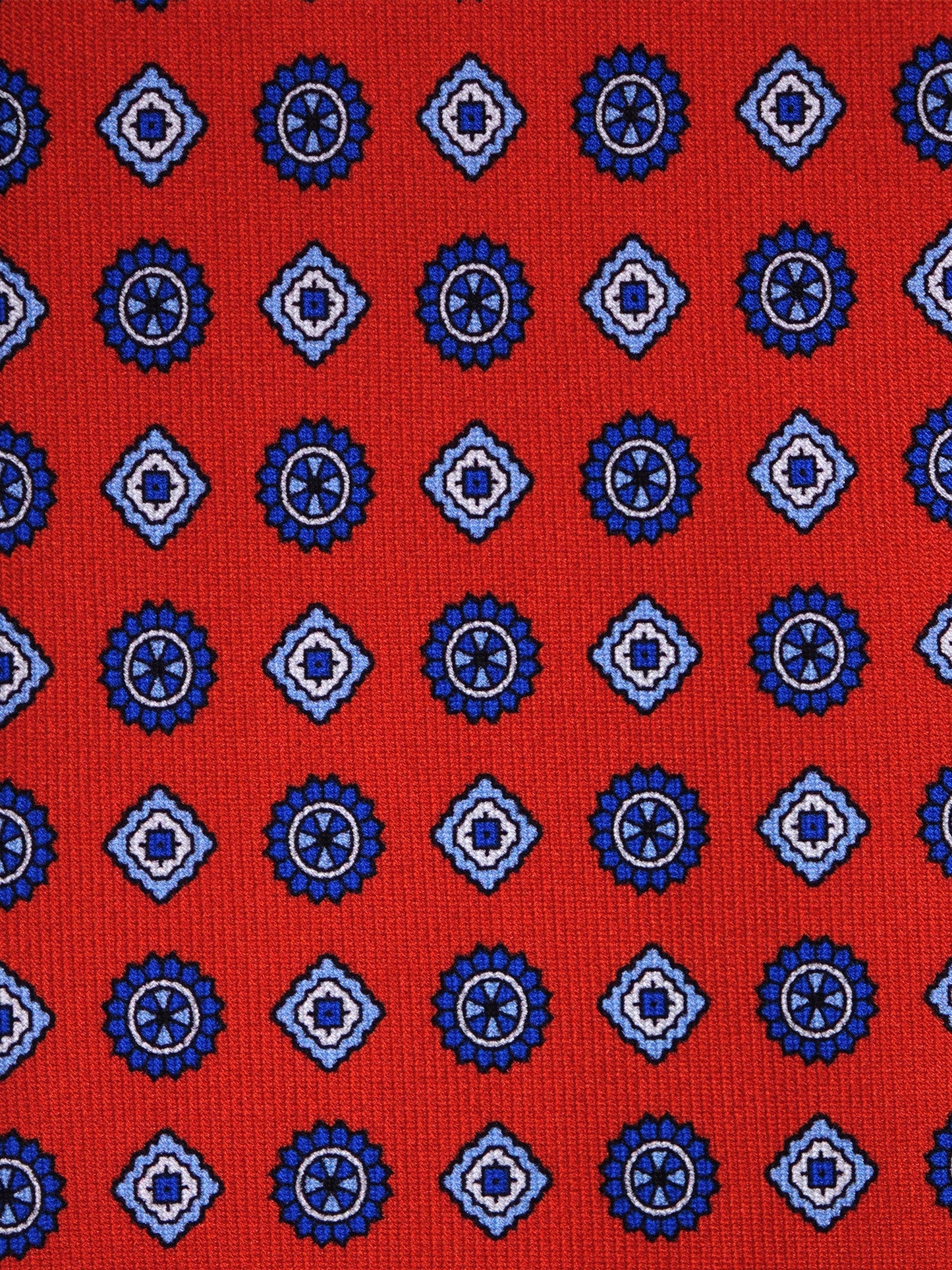 3 Fold Tie red REDDANCE English printed silk