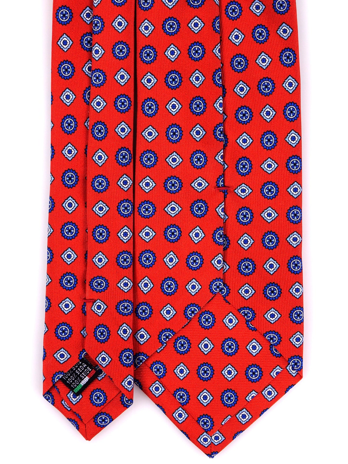 3 Fold Tie red REDDANCE English printed silk