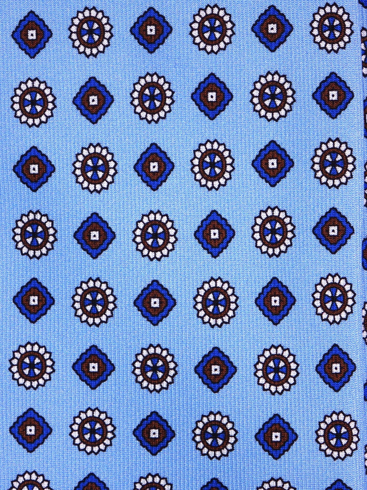 Light Blue 3 Fold REDDANCE English Printed Silk Tie