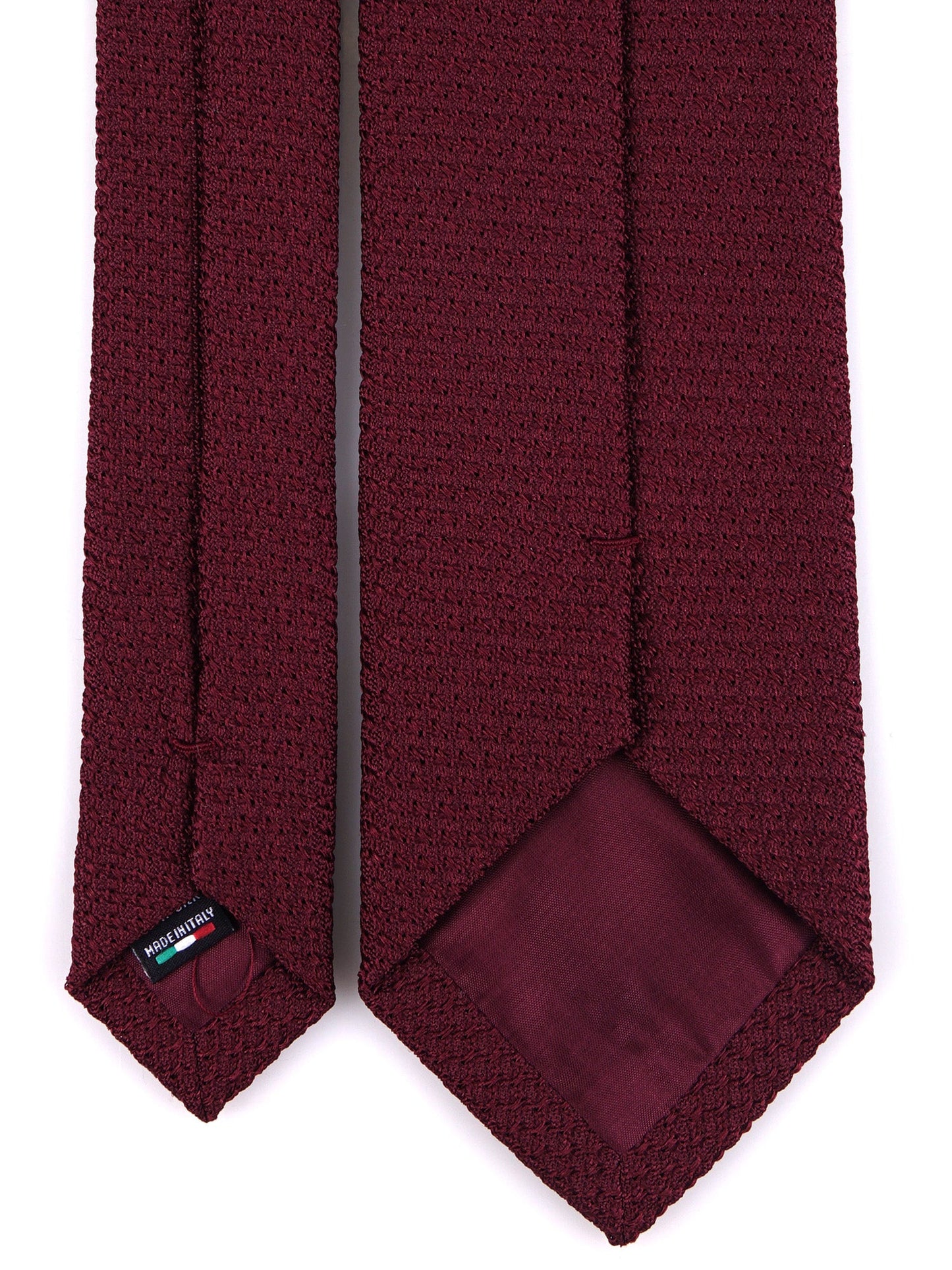 REDHOOD 3-Fold Burgundy Silk Genadine Tie